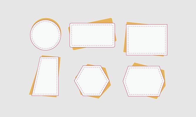 Blank Geometric Paper Note Templates