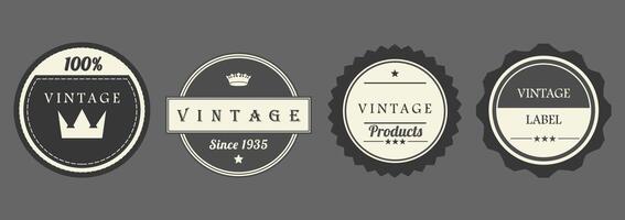 Retro Vintage Badge and Label Set for Authentic Branding and Design Projects vector