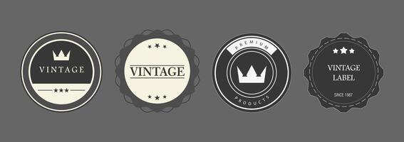 Vintage Badge and Label Set for Retro Branding and Product Design vector