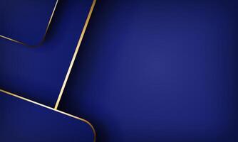 Luxury Blue and Gold Abstract Minimalist Background Design vector