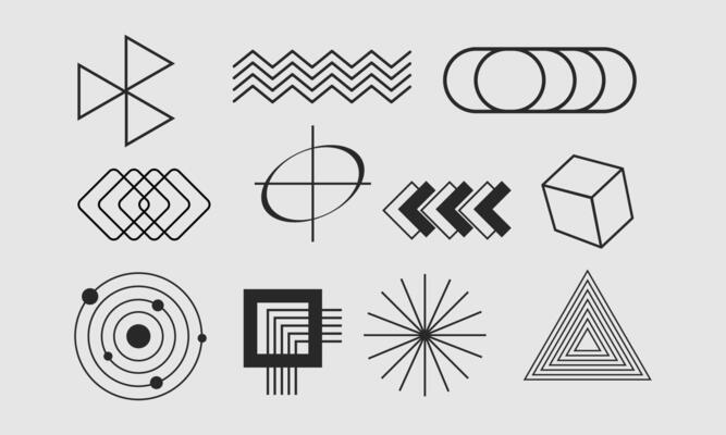 Modern Abstract Geometric Shapes Collection