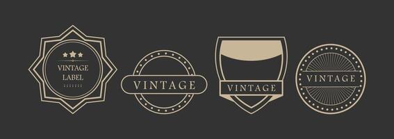 Vintage Banner Badge Collection for Classic Branding and Retro Design vector
