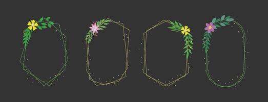 Floral Abstract Frame Collection vector