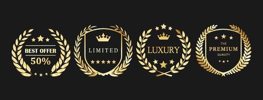 Retro Golden Labels Collection vector