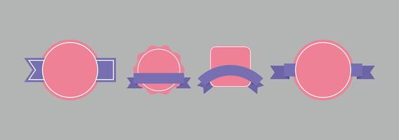 Pink and Purple Badge Collection vector