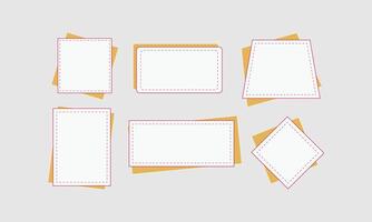 Design Geometric Paper Note Templates vector
