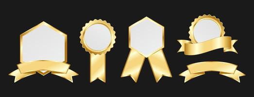 Gold Label and Ribbon Frame vector