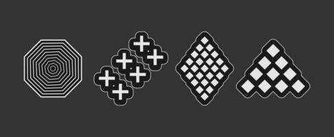 Geometric Black and White Patterns vector