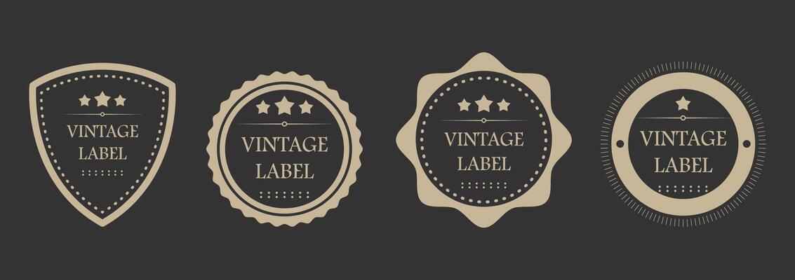Vintage Banner Badge Collection for Classic Branding and Retro Design