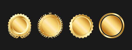 Deluxe Gold Badges and Shields vector