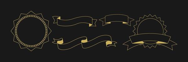 Vintage Ribbon and Badge Design vector