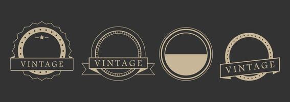 Minimalist Vintage Badge and Label Set for Retro Branding and Product Design vector