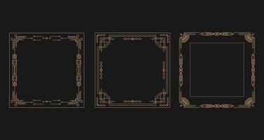Elegant Deco Geometric Frame Collection vector