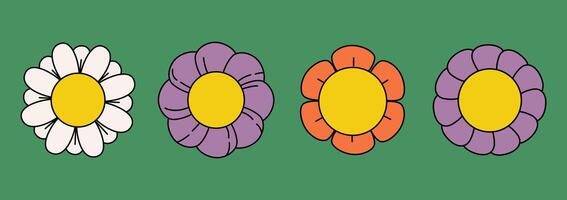 Illustration Colorful Retro Flower vector