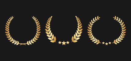 Design Golden Laurel Wreath vector