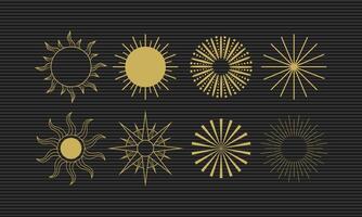 Golden Geometric Frame Collection vector