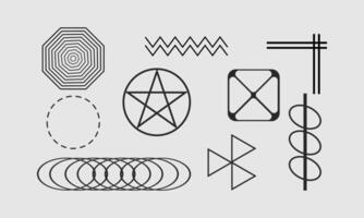 Abstract Geometric Shapes Collection vector