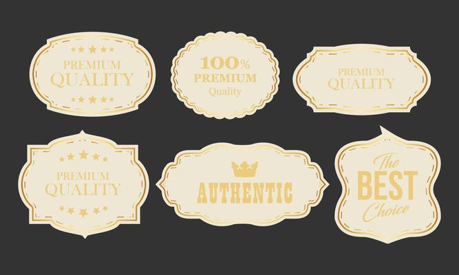 Vintage Gold Premium Quality Labels