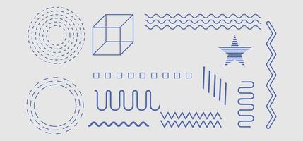Minimalist Geometric Line Art Collection vector