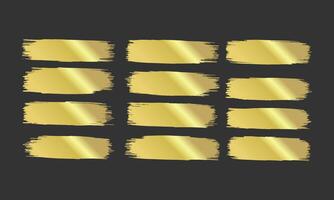 Abstract Brushstroke Banner Set vector