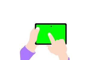 simple animated of unlocking tablet with fingerprint video