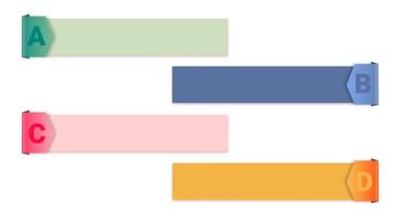 infographic animation design step a,b,c,d with soft colors video