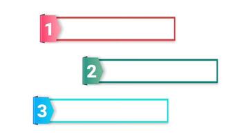 three colorful and white square intro title box chart,powerpoint presentation template. video