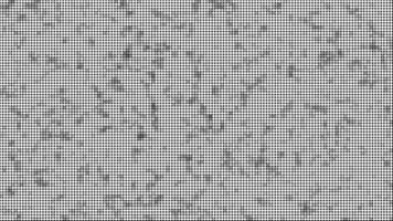 High technology digital motion graphic background animation, square elements and flickering dots on grey background video