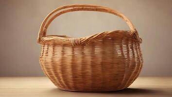 Basket design with fruit photo