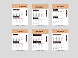 Calendar design, calendar template, company calendar design. vector