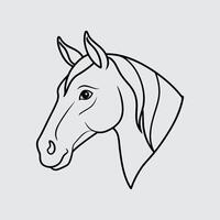 a horse head vectorize with white background vector