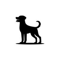 Dog silhouette on white background vector
