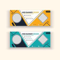 Professional web banner design vector