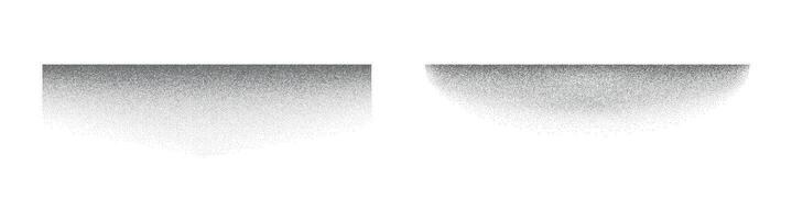 Shadow effects with grain. Black dotwork noise texture. Stippled halftone object pack. vector
