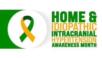 Home and Idiopathic Intracranial Hypertension Awareness Month is observed every year in September. Holiday concept. Template for background, banner, card, poster, placard, design template with unique vector