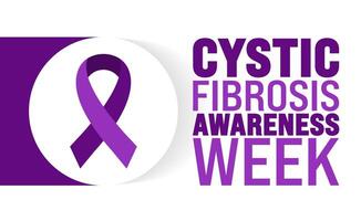 Cystic Fibrosis Awareness Week is observed every year in August. Holiday concept. Template for background, banner, card, poster, placard, design template with unique shapes with standard color. vector