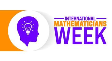 International Mathematicians Week is observed every year in August. Holiday concept. Template for background, banner, card, poster, placard, design template with unique shapes with standard color. vector