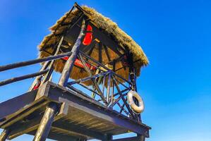 Lookout and watchtower on the Caribbean beach in Playa del Carmen Mexico. photo
