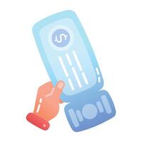 An icon of voucher in flat style vector