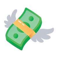 Money waste icon designed in flat style vector