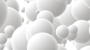 Animated white spheres circle animation background, minimal background animation video