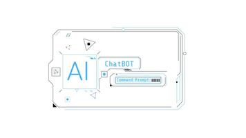 Animation of infographics about AI and Chatbot usage. video