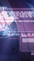 Data analysis and virtual projection of animated infographics. video