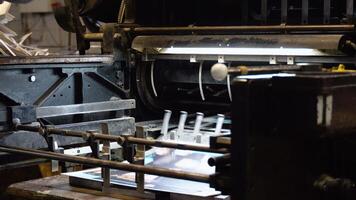 Printing house. Offset printing process. Paper submission video