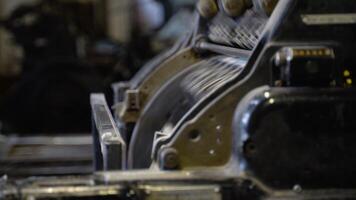 Offset printing process. Paper submission. Printing house video