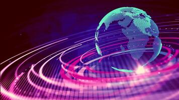 Futuristic Digital Globe New Intro Animation video