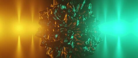 3d Kugel Schleife machen von abstrakt Kunst mit surreal 3d organisch Außerirdischer Ball oder Flüssigkeit Substanz im wellig glatt video