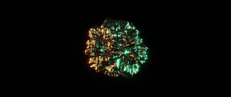 3d sphere loop render of abstract art with surreal 3d organic alien ball or liquid substance in wavy smooth video