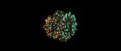 3d sphere loop render of abstract art with surreal 3d organic alien ball or liquid substance in wavy smooth video
