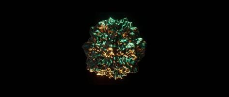 3d sphere loop render of abstract art with surreal 3d organic alien ball or liquid substance in wavy smooth video
